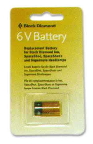 Black Diamond silver oxide 6V battery